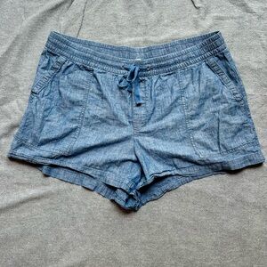GAP High Waist Blue Chambray Women's Shorts